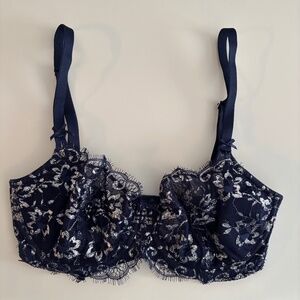 Victoria Secret Unlined Lace Balconette Bra 32DD